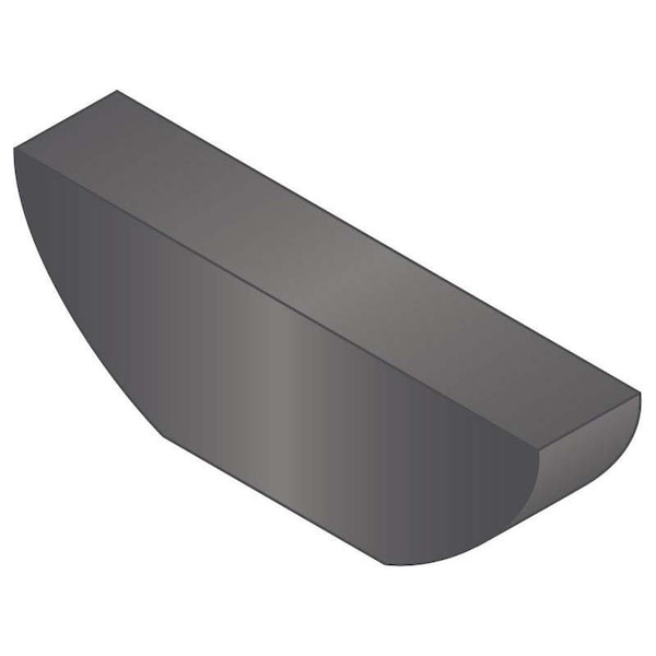 Huyett Woodruff Key, 1/4 x 7/8 in Key Size, 807 SAE Number, 3/8 in H, Alloy Steel Plain WKA-00A - main